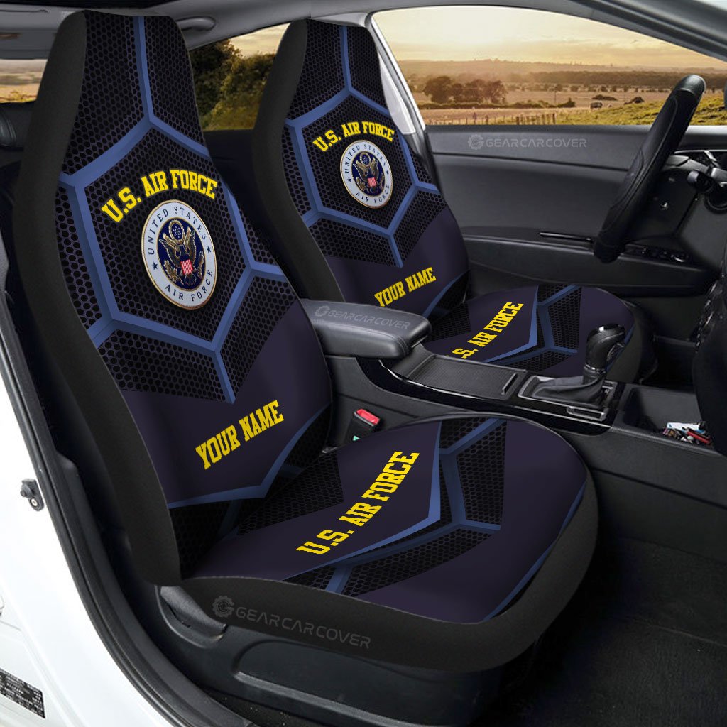 Personalized U.S. Air Force Military Car Seat Covers Custom Name Car Accessories - Gearcarcover - 1