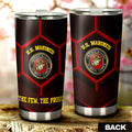 Personalized U.S. Marine Corps Tumbler Cup Customized Name US Military Car Accessories - Gearcarcover - 4