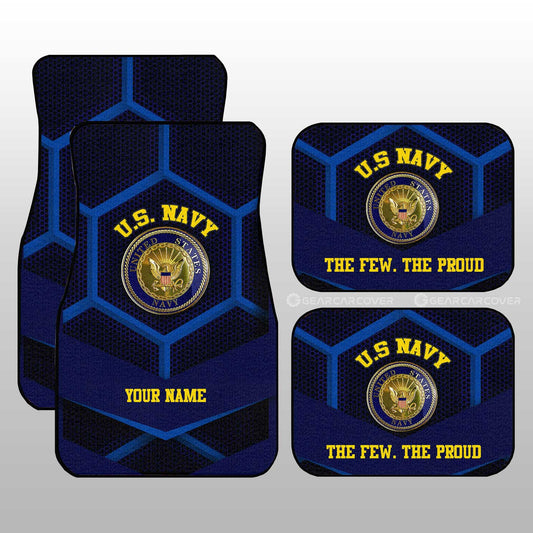 Personalized U.S. Navy Military Car Floor Mats Custom Name Car Accessories - Gearcarcover - 2