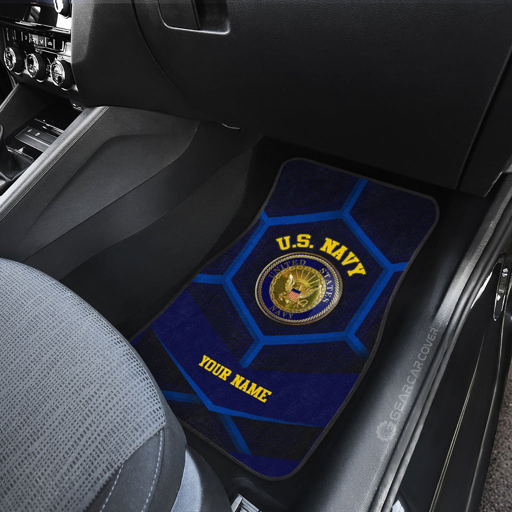 Personalized U.S. Navy Military Car Floor Mats Custom Name Car Accessories - Gearcarcover - 4