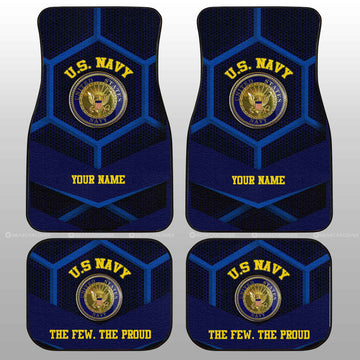 Personalized U.S. Navy Military Car Floor Mats Custom Name Car Accessories - Gearcarcover - 1