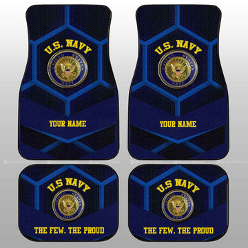 Personalized U.S. Navy Military Car Floor Mats Custom Name Car Accessories - Gearcarcover - 1