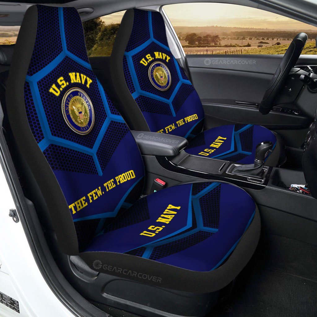 Personalized U.S. Navy Military Car Seat Covers Custom Name Car Accessories - Gearcarcover - 1