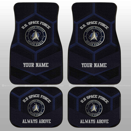 Personalized U.S. Space Force Military Car Floor Mats Custom Name Car Accessories - Gearcarcover - 1