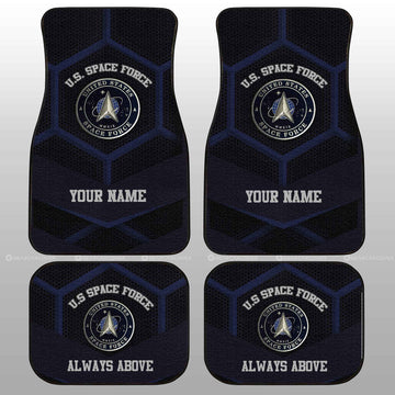 Personalized U.S. Space Force Military Car Floor Mats Custom Name Car Accessories - Gearcarcover - 1