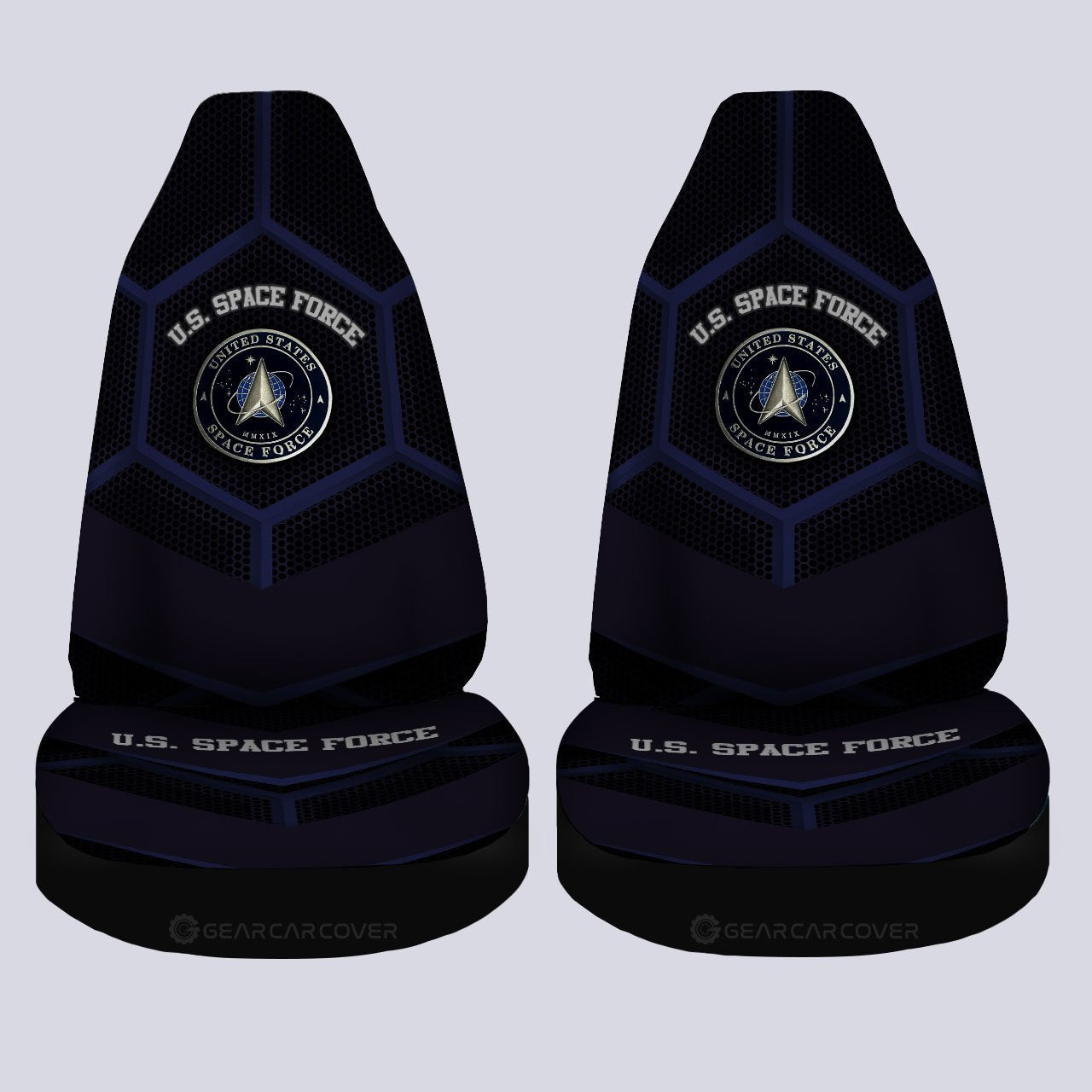 Personalized U.S. Space Force Military Car Seat Covers Custom Name Car Accessories - Gearcarcover - 5