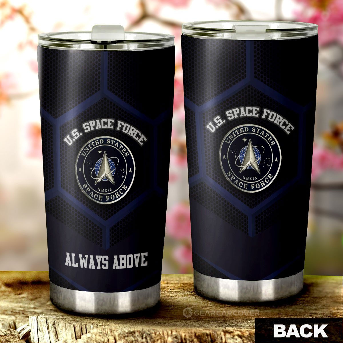 Personalized U.S. Space Force Military Tumbler Cup Custom Name Car Accessories - Gearcarcover - 4