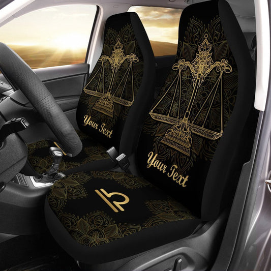 Personalized Zodiac Sign Libra Car Seat Covers Custom Name Car Accessories - Gearcarcover - 2