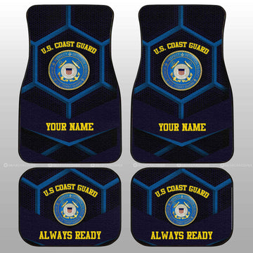 Personalzied U.S. Coast Guard Car Floor Mats Customized Name US Military Car Accessories - Gearcarcover - 1