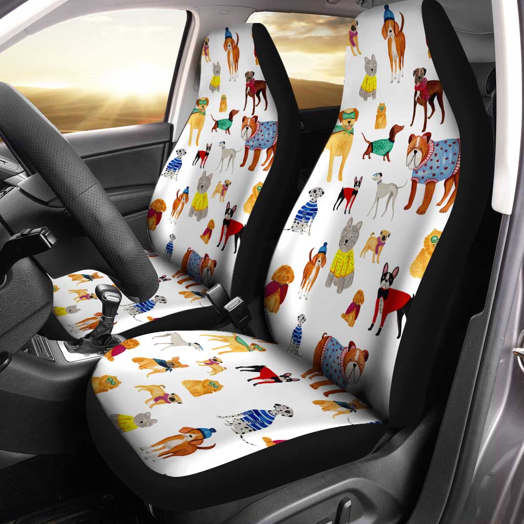 Pet Dogs Car Seat Covers Custom Pattern Dog Car Accessories - Gearcarcover - 1