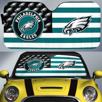 Philadelphia Eagles Car Sunshade Custom US Flag Style - Gearcarcover - 1