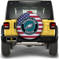 Philadelphia Eagles Spare Tire Covers Custom US Flag Style - Gearcarcover - 1