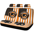 Philadelphia Flyers Car Back Seat Cover Custom US Flag Style - Gearcarcover - 1