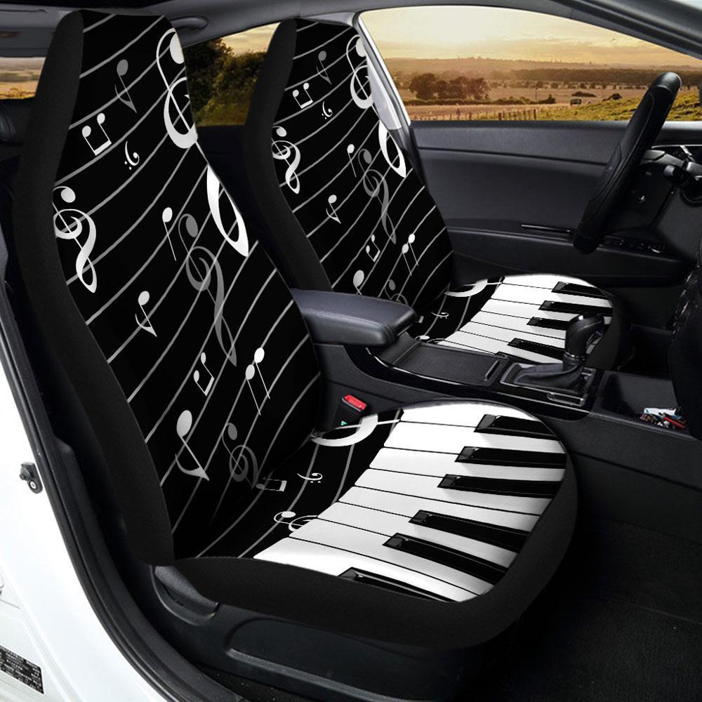 Piano Note Car Seat Covers Custom Music Car Accessories - Gearcarcover - 2