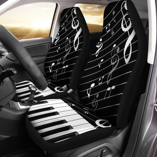 Piano Note Car Seat Covers Custom Music Car Accessories - Gearcarcover - 1