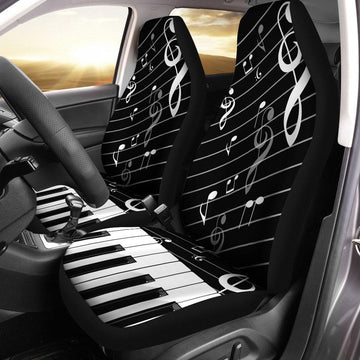 Piano Note Car Seat Covers Custom Music Car Accessories - Gearcarcover - 1