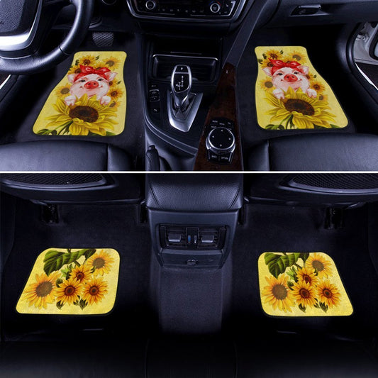 Pig Sunflower Custom Car Floor Mats - Gearcarcover - 2