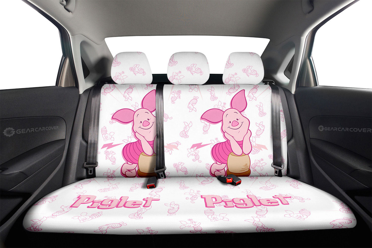 Piglet Car Back Seat Cover Custom Cartoon Car Accessories - Gearcarcover - 2