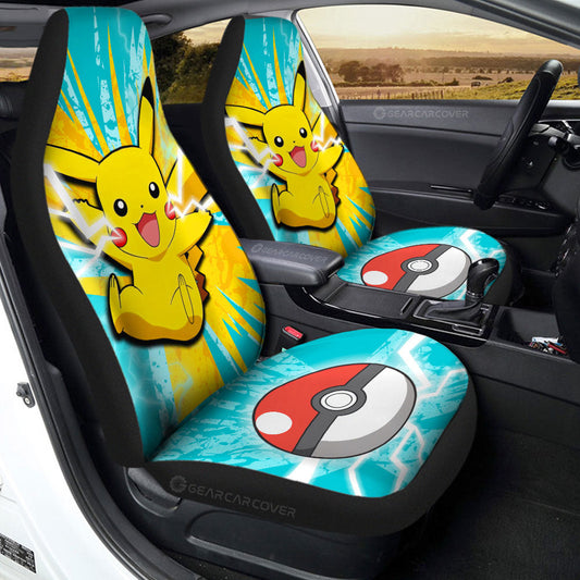 Pikachu Car Seat Covers Custom Car Accessories For Fans - Gearcarcover - 2