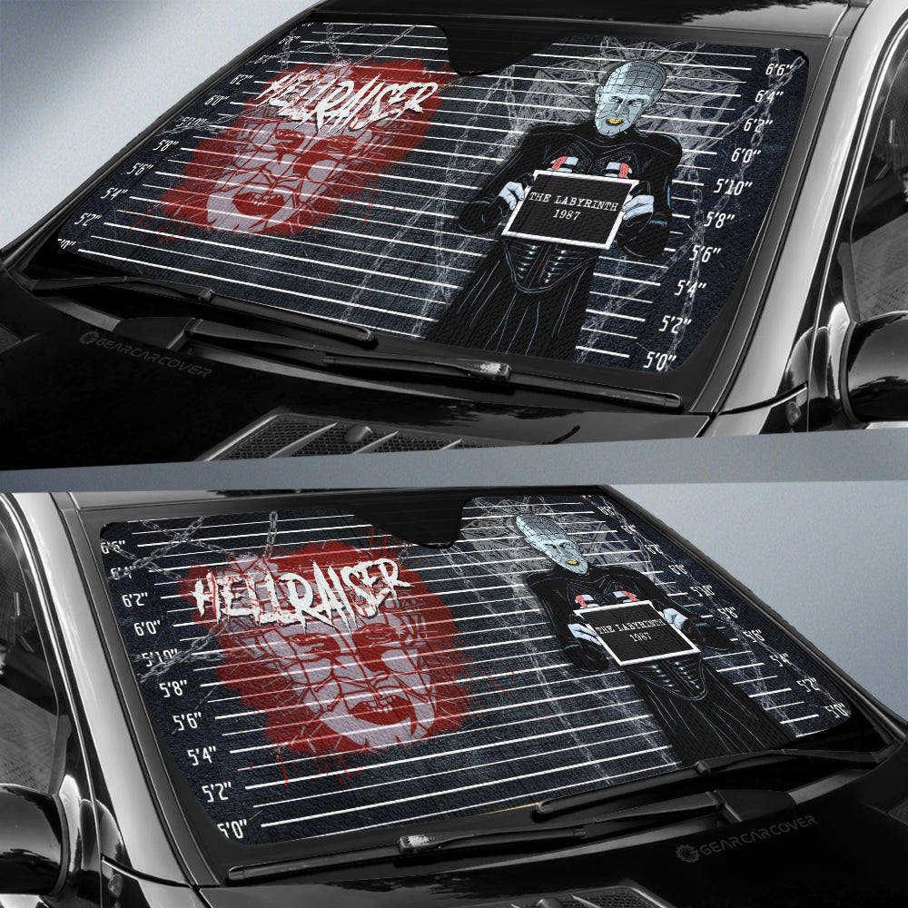 Pinhead from Hellraiser Car Sunshade Custom Horror Characters Car Interior Accessories - Gearcarcover - 3