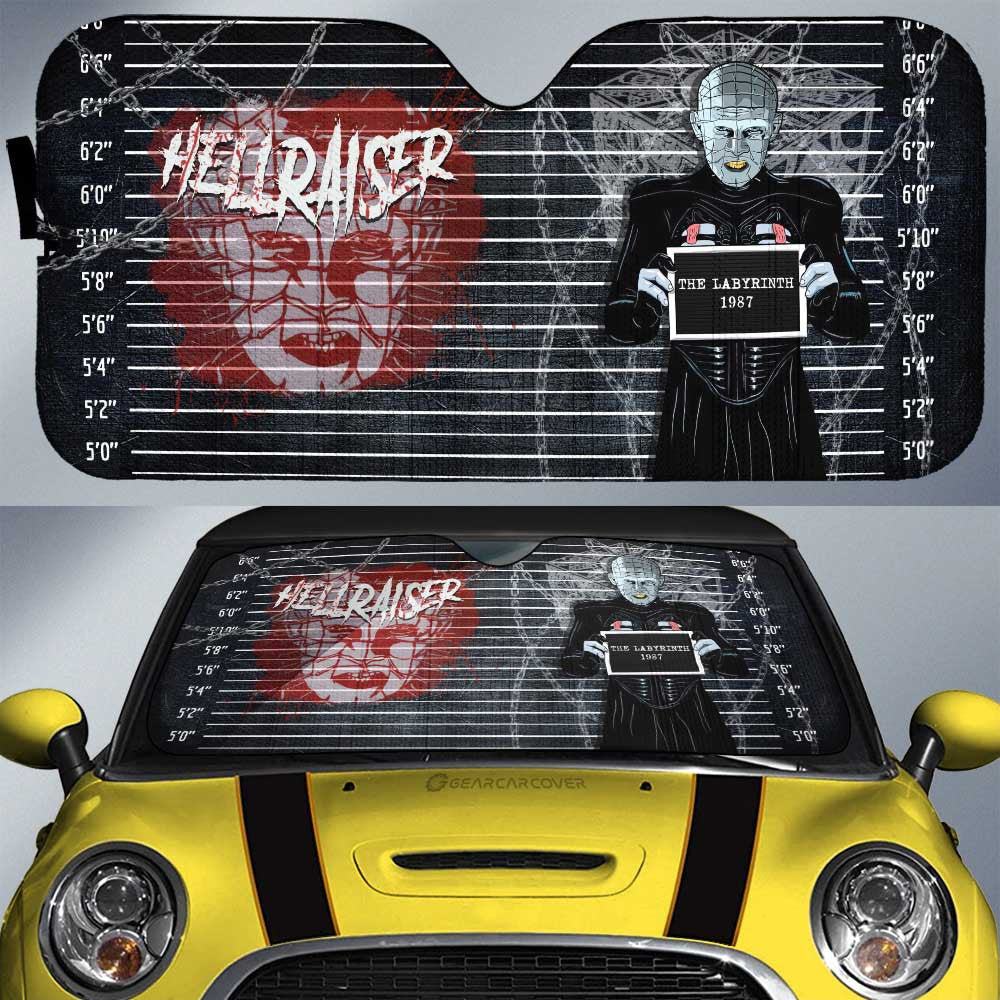 Pinhead from Hellraiser Car Sunshade Custom Horror Characters Car Interior Accessories - Gearcarcover - 1