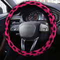 Pink Cheetah Skin Steering Wheel Cover Custom Animal Skin Printed Car Interior Accessories - Gearcarcover - 3