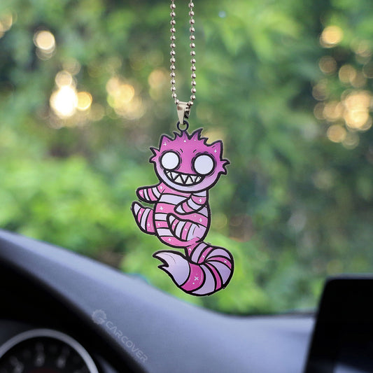 Pink Cheshire Cat Ornament Custom Halloween Car Accessories - Gearcarcover - 2