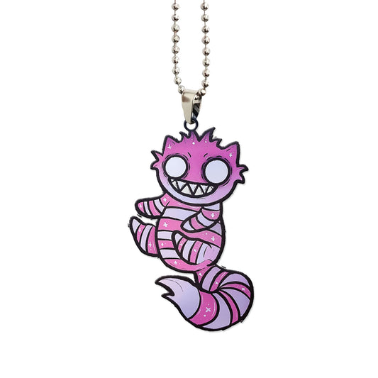 Pink Cheshire Cat Ornament Custom Halloween Car Accessories - Gearcarcover - 1