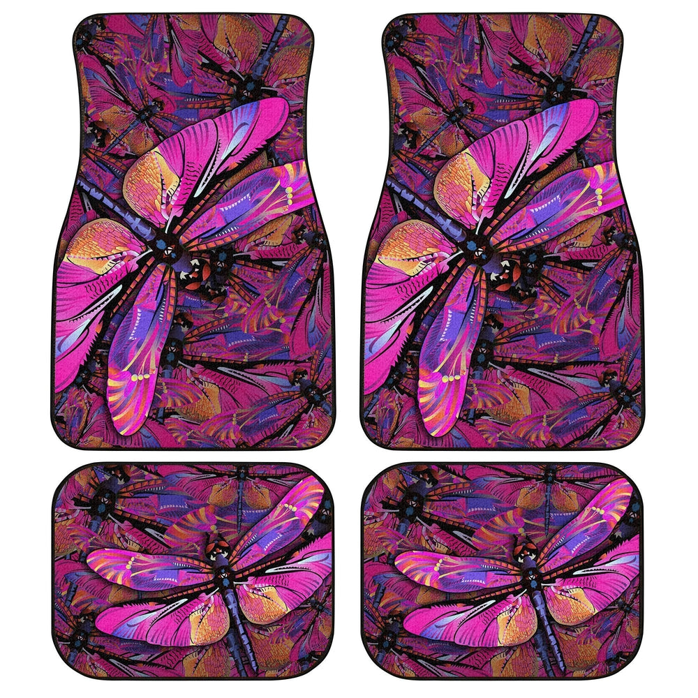 Pink Dragonfly Car Floor Mats Custom Auto Car Accessories - Gearcarcover - 1