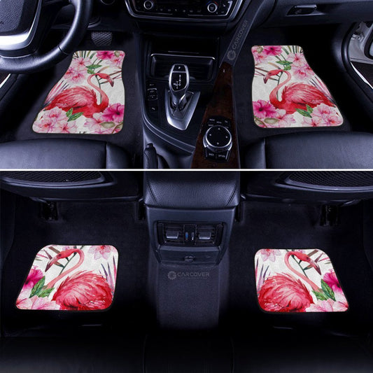 Pink Flamingo Car Floor Mats Custom Beautiful Car Interior Accessories - Gearcarcover - 2