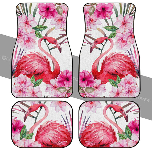 Pink Flamingo Car Floor Mats Custom Beautiful Car Interior Accessories - Gearcarcover - 1