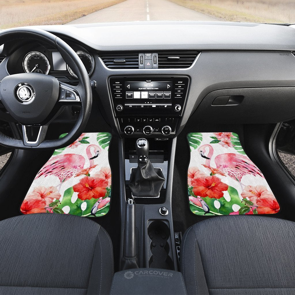Pink Flamingo Car Floor Mats Custom Cool Car Interior Accessories - Gearcarcover - 3