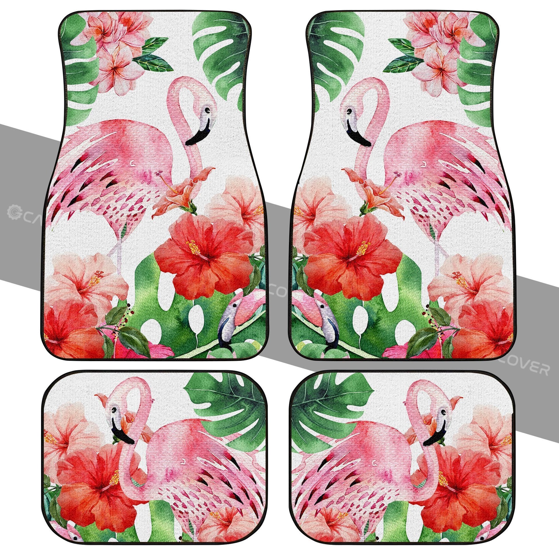 Pink Flamingo Car Floor Mats Custom Cool Car Interior Accessories - Gearcarcover - 1