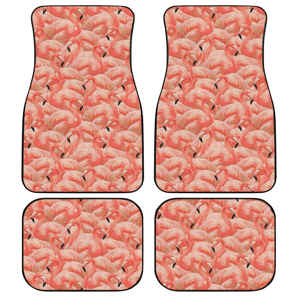 Pink Flamingo Car Floor Mats Custom Flamingo Car Accessories Gift Idea - Gearcarcover - 1