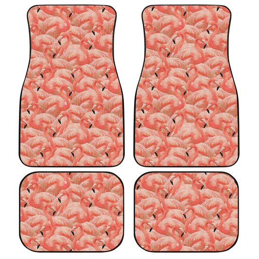Pink Flamingo Car Floor Mats Custom Flamingo Car Accessories Gift Idea - Gearcarcover - 1