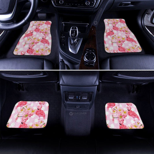 Pink Flamingo Car Floor Mats Custom Flower Car Accessories - Gearcarcover - 2