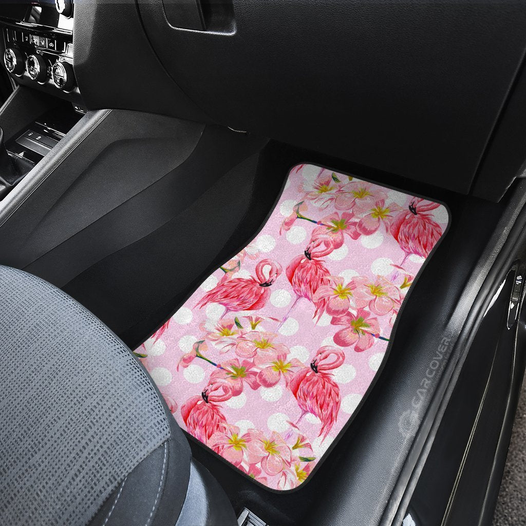 Pink Flamingo Car Floor Mats Custom Flower Car Accessories - Gearcarcover - 4