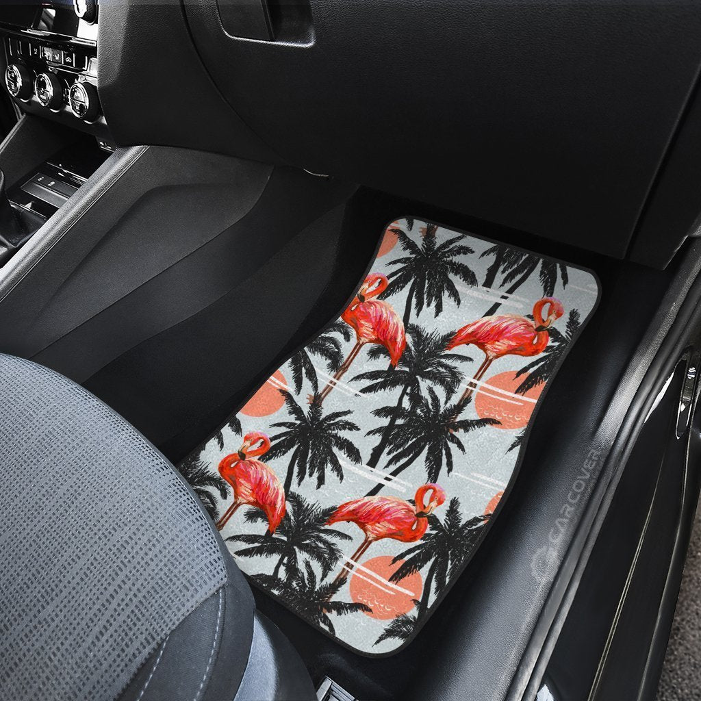 Pink Flamingo Car Floor Mats Custom Hawaiian Car Accessories - Gearcarcover - 4