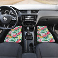 Pink Flamingo Car Floor Mats Custom Plumeria Hibiscus Tropical Flower Car Accessories - Gearcarcover - 3