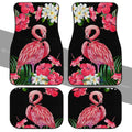 Pink Flamingo Car Floor Mats Custom Tropical Flower Car Interior Accessories - Gearcarcover - 1
