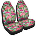 Pink Flamingo Car Seat Covers Custom Tropical Leaf Car Accessories - Gearcarcover - 3