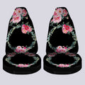 Pink Flowers Car Seat Covers Custom Personalized Name Car Accessories - Gearcarcover - 2