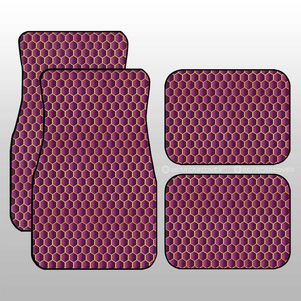 Pink Pattern Car Floor Mats Custom Honeycomb Background Car Accessories - Gearcarcover - 3