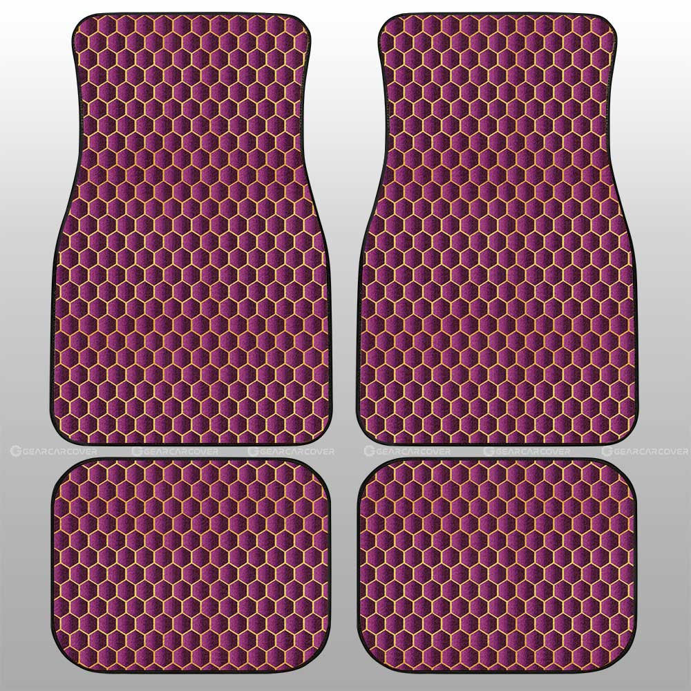 Pink Pattern Car Floor Mats Custom Honeycomb Background Car Accessories - Gearcarcover - 1