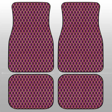 Pink Pattern Car Floor Mats Custom Honeycomb Background Car Accessories - Gearcarcover - 1