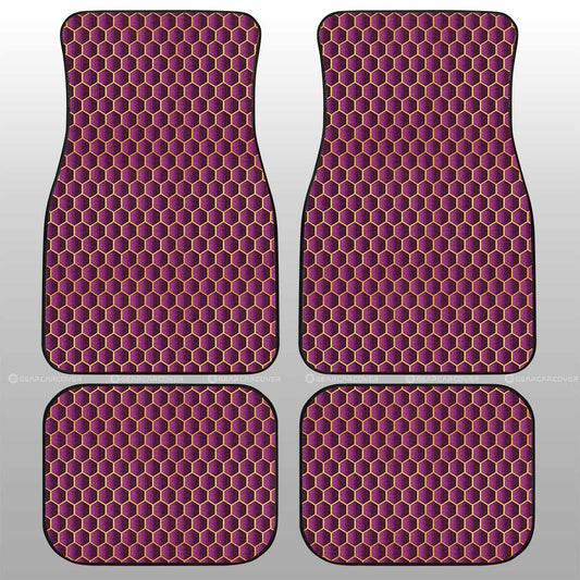 Pink Pattern Car Floor Mats Custom Honeycomb Background Car Accessories - Gearcarcover - 1