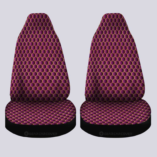 Pink Pattern Car Seat Covers Custom Honeycomb Background Car Accessories - Gearcarcover - 2