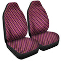Pink Pattern Car Seat Covers Custom Honeycomb Background Car Accessories - Gearcarcover - 1