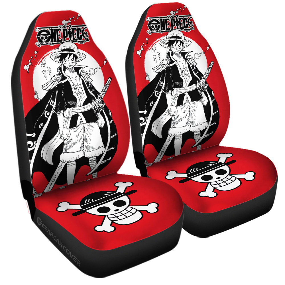 Pirate King Luffy Car Seat Covers Custom One Piece Anime Car Accessories - Gearcarcover - 3