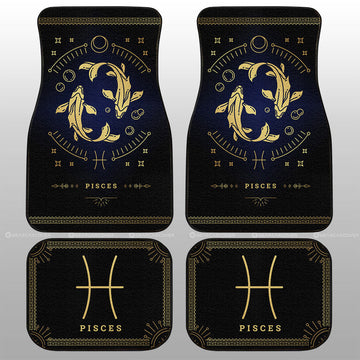 Pisces Car Floor Mats Custom Zodiac Car Accessories - Gearcarcover - 1